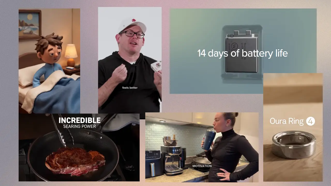 Examples of winning YouTube ad formats, including claymation, founder-led video, product demonstrations and authentic UGC
